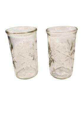 Vintage Anchor Hocking Commercial Starburst Jelly Jars Set of 2